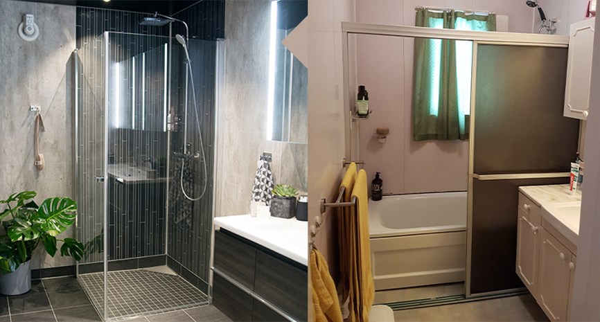 Mørkt drømmebad på Biri - før og etter