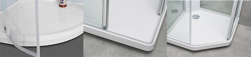 Dusjkabinetter i ulike former og fasonger