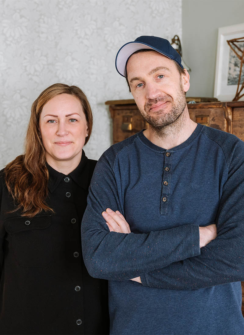 Monica og Eirik i det totalrenoverte huset med varmepumpe med bergvarme