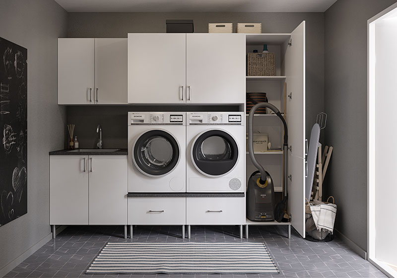 Linn Bad vaskeromsinnredning i hvit matt