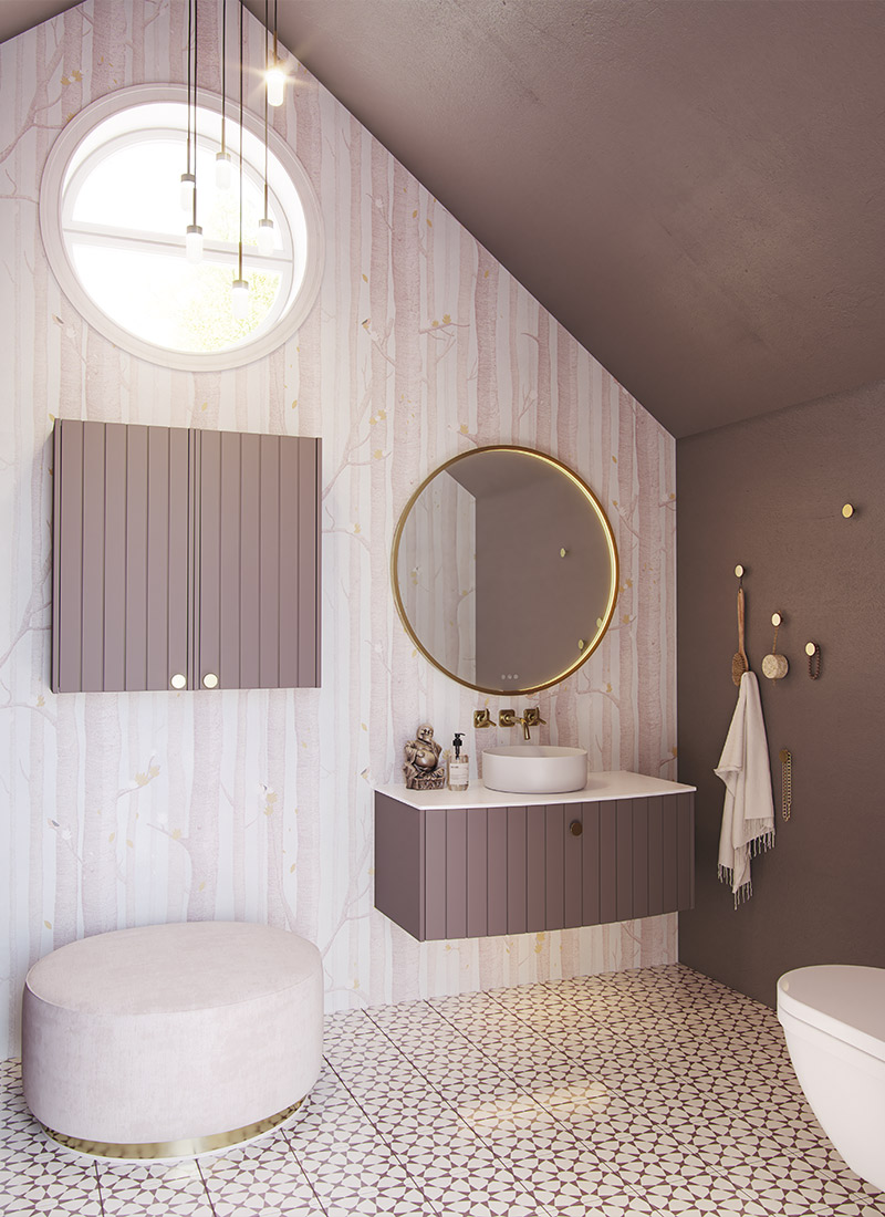 Dansani YOU Vintage 100 cm baderomsinnredning i valgfri farge med riller