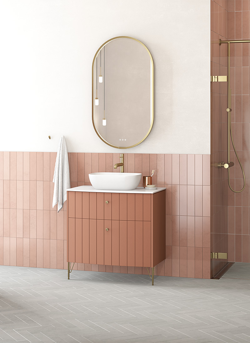 Dansani YOU Vintage 80 cm baderomsinnredning i valgfri farge med riller