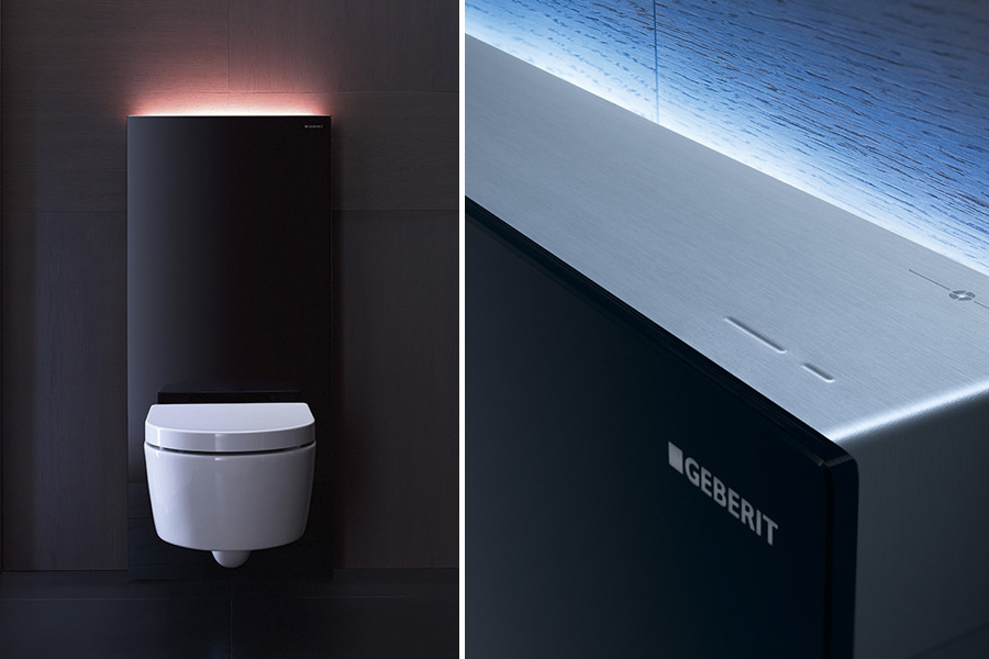 Toalettmodul med diskré LED-belysning