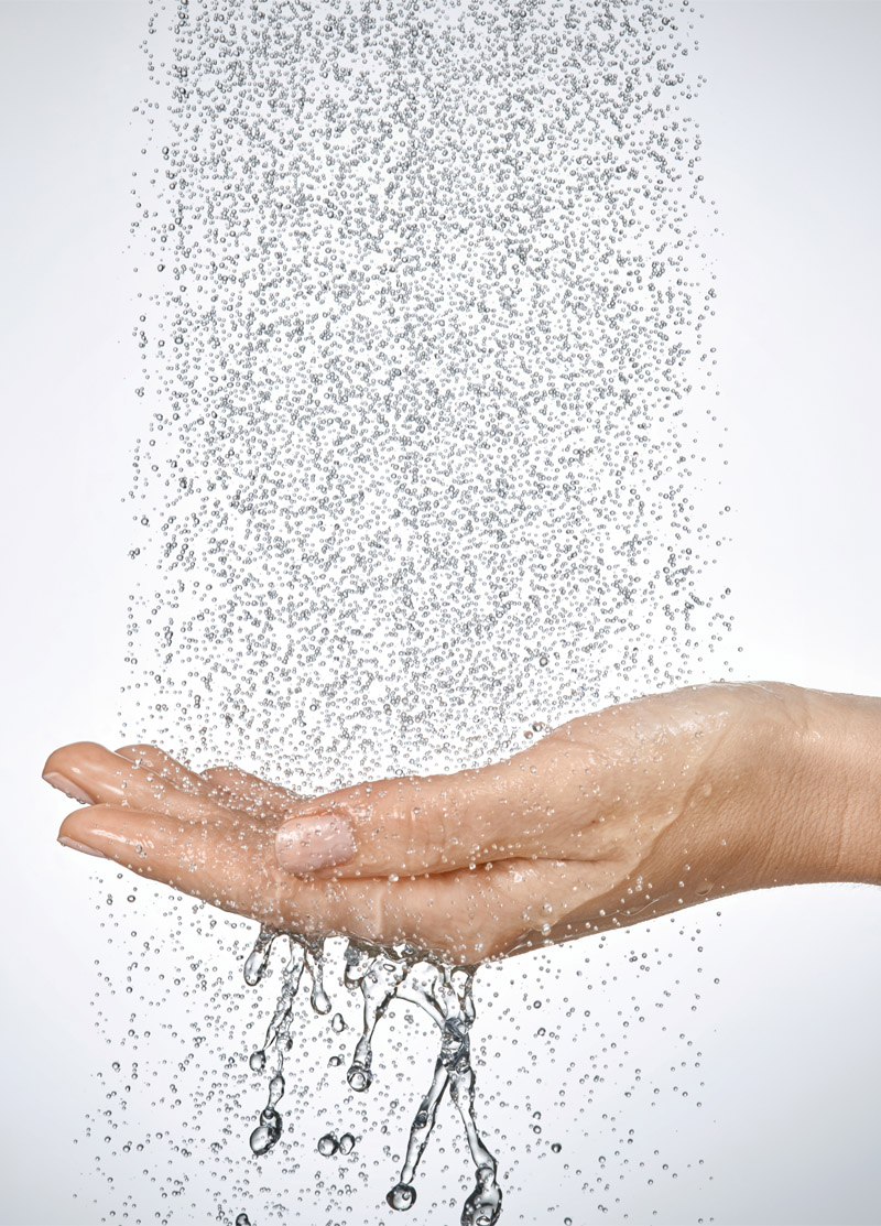 Stråletypen PowderRain med mikrodråper fra Hansgrohe