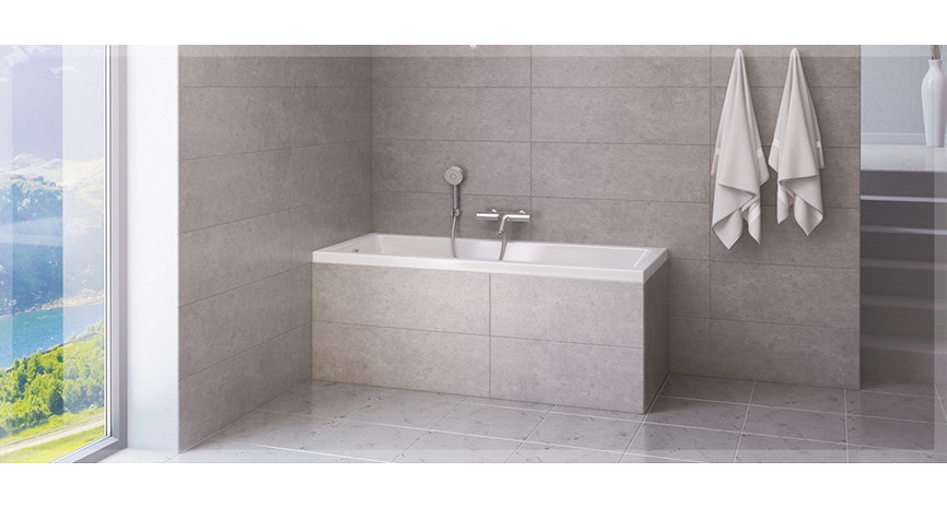 Kvadrat innebygget badekar fra VikingBad