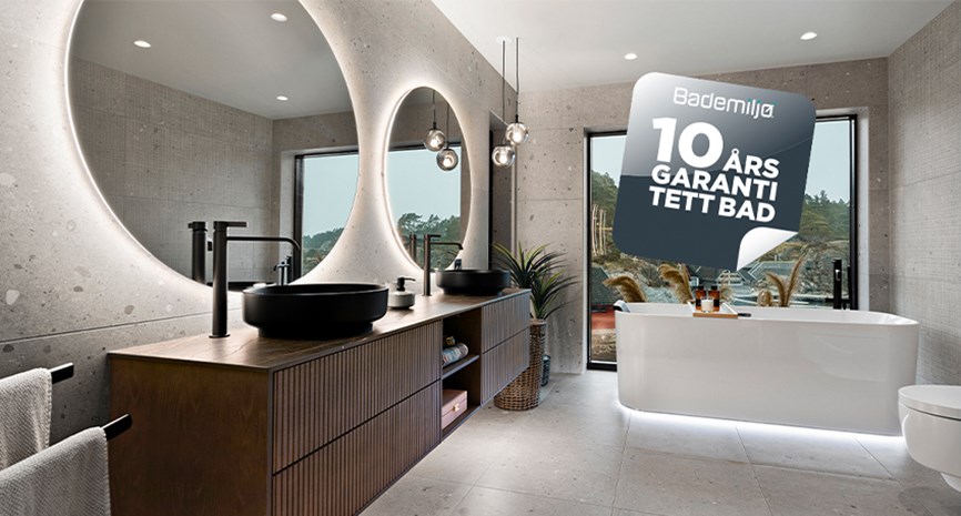 Bademiljøs 10 års garanti på tett bad
