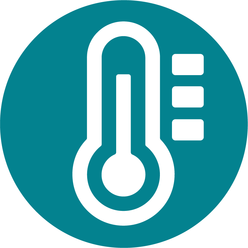 Ikon for varme og energi hos Bademiljø